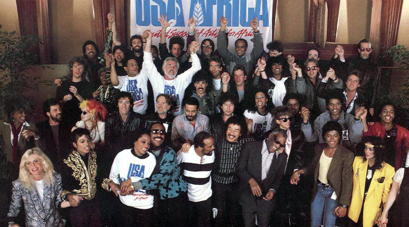 "We Are The World" by USA For Africa, went No.1 on the US Hot 100 on this day in 1985